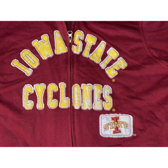 Iowa State Cyclones Distressed Full Zip Hoodie For Her By Alissa Milano (Large) - Picture 2 of 6